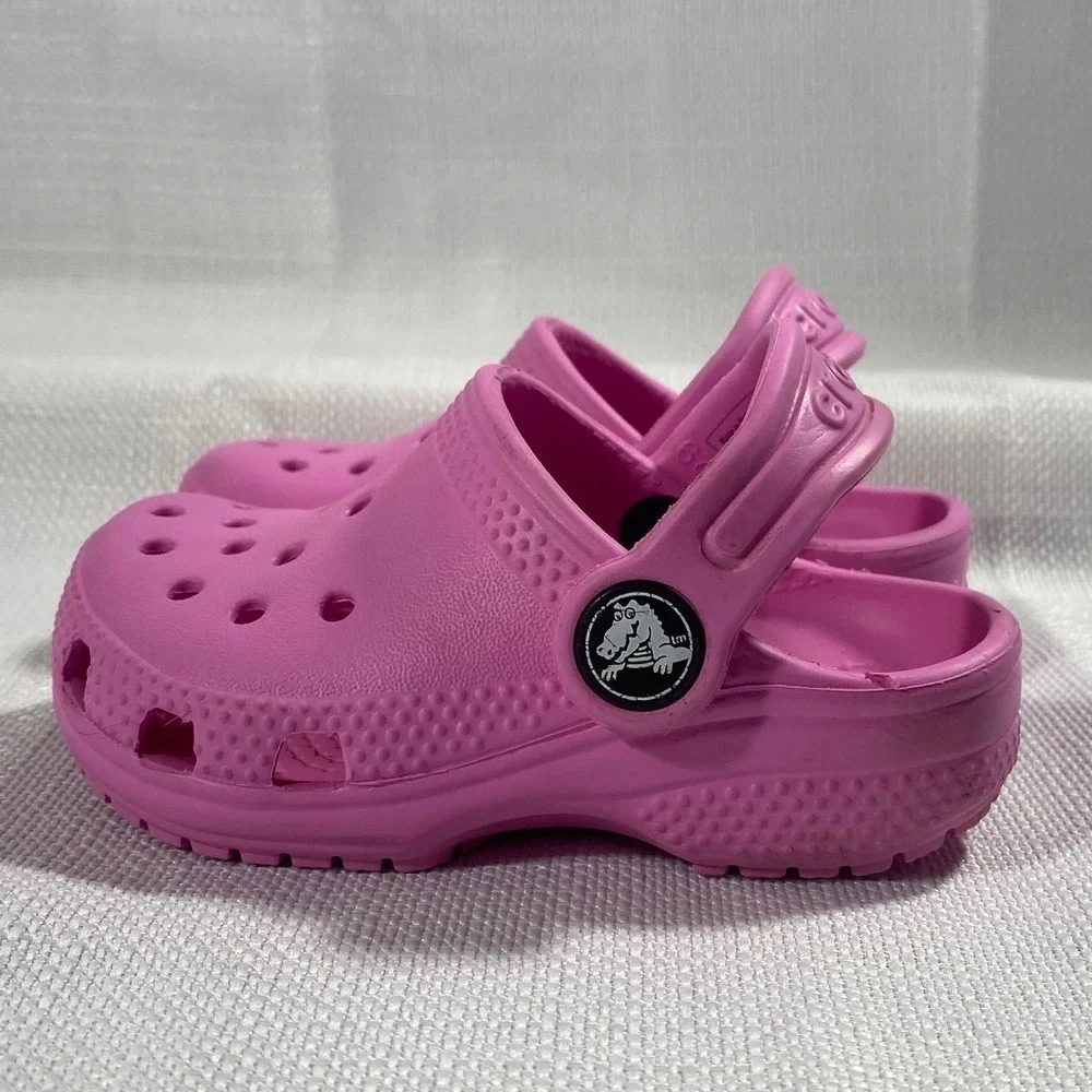 Crocs Classic Clog Toddler Girls Size 5 Pink Slip On Water Shoes 10001-6S0